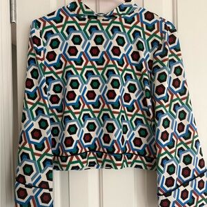 Zara Multicolor Geometric Top